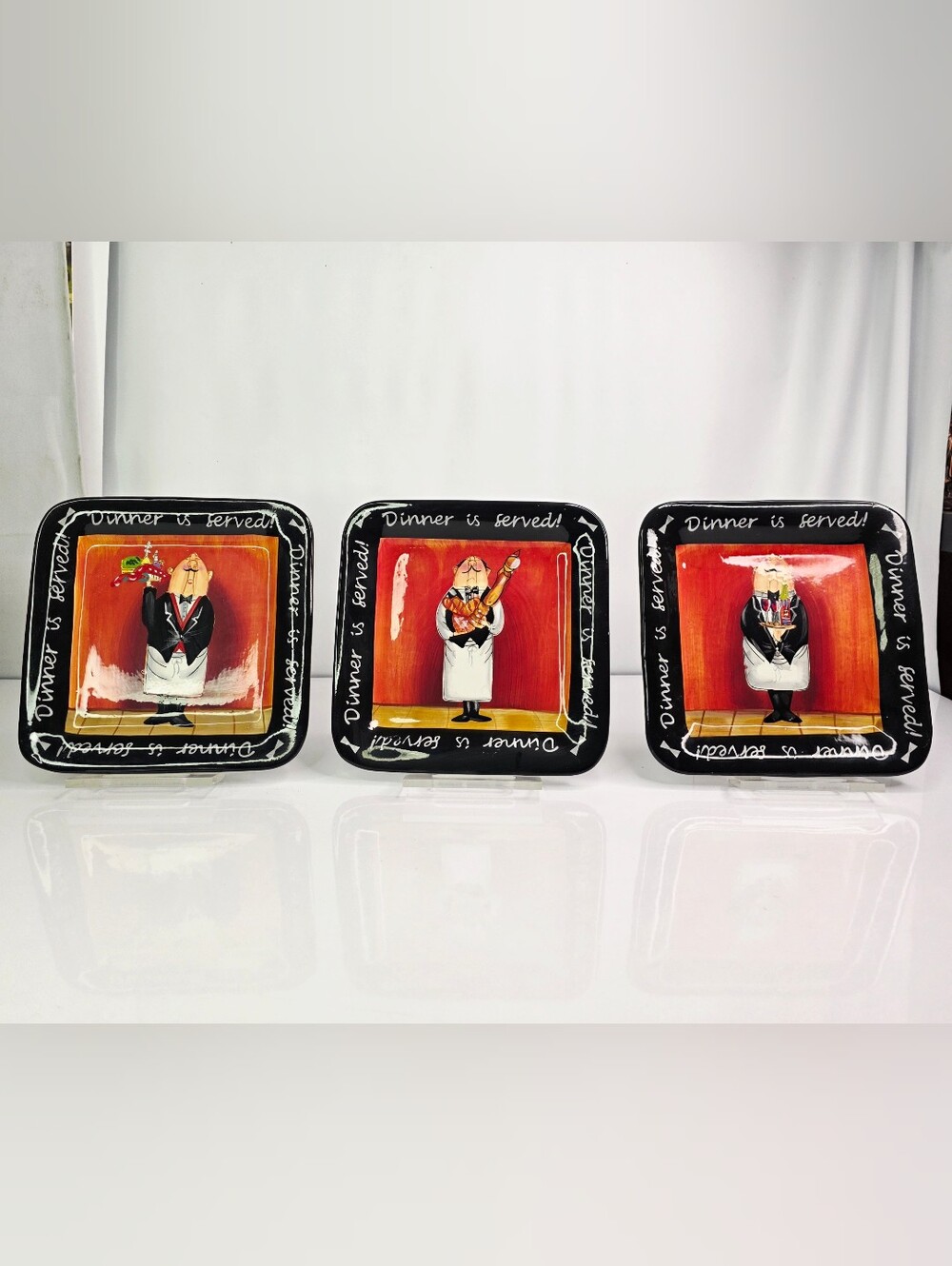 3 Dinner Is Served 8.5” Plate Tracy Flickinger  Certified International.